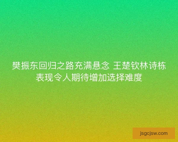 樊振东回归之路充满悬念 王楚钦林诗栋表现令人期待增加选择难度