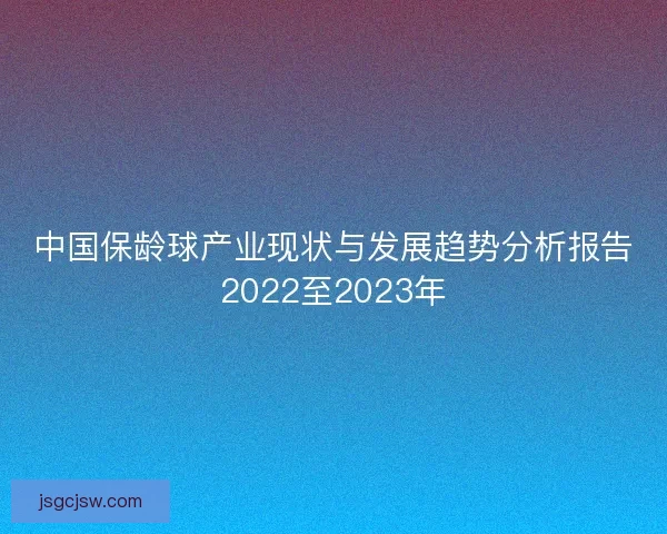 中国保龄球产业现状与发展趋势分析报告2022至2023年